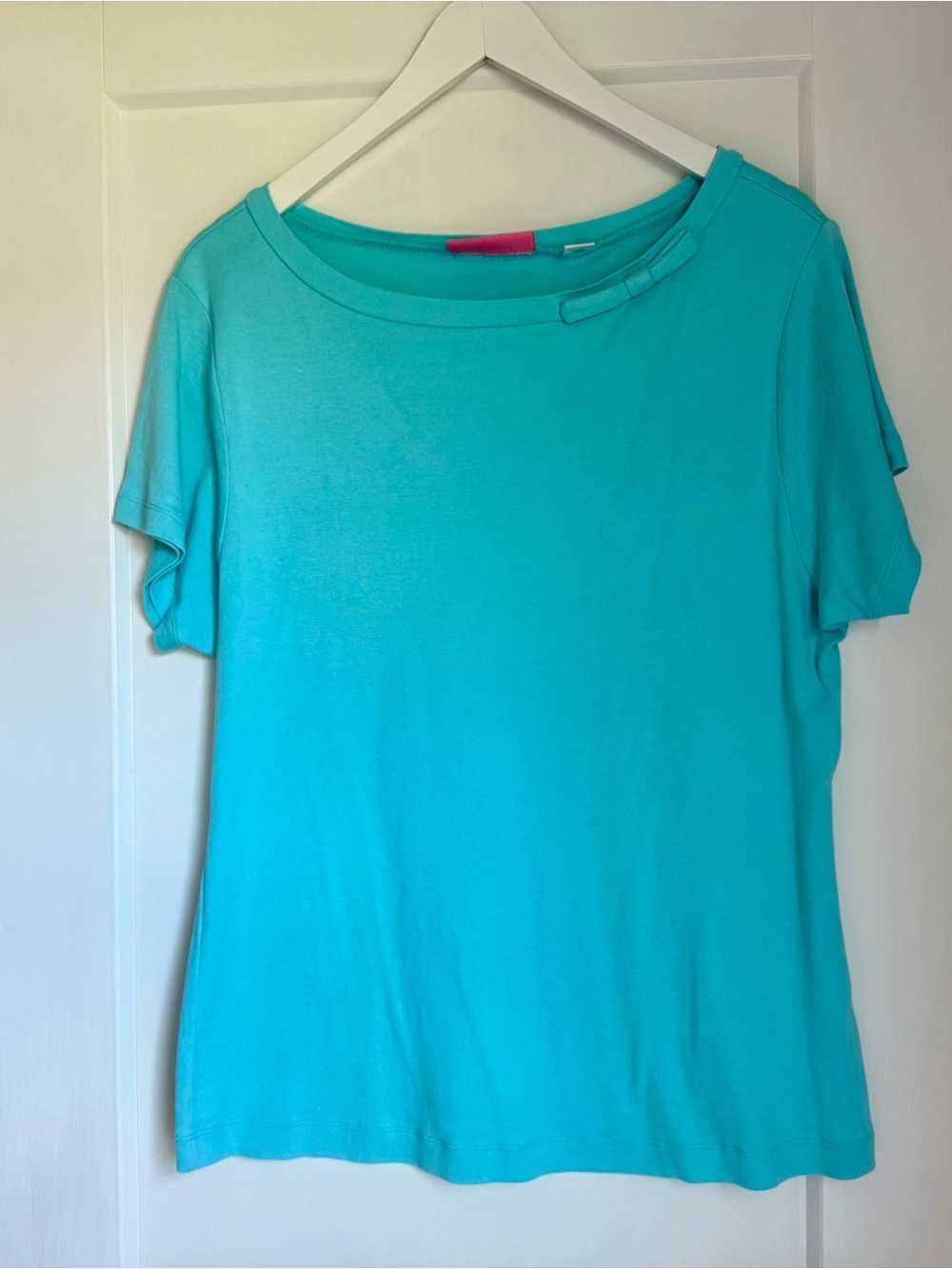 Everyday Short Sleeve Crew Neck Top in Aqua